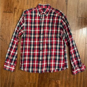 Gap Plaid Long Sleeve Button Down Shirt Sz M